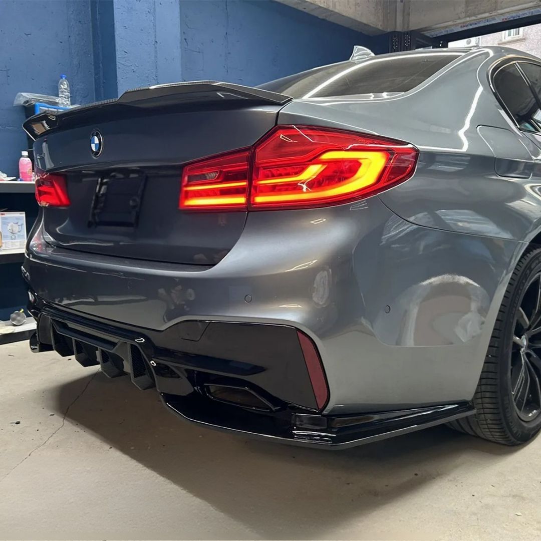 GLOSS BLACK DIFFUSER LIP FOR BMW 5 SERIES & M5 (2017-2023, G30 F90)